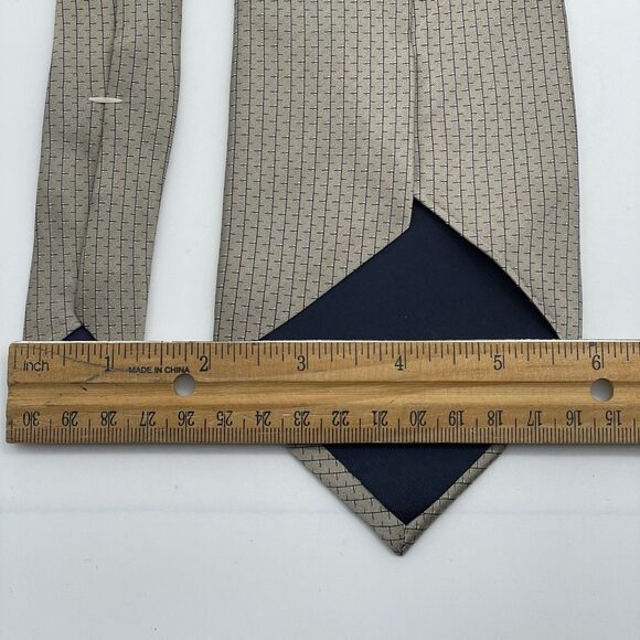 Zylos/ Lucien Piccard Silk Neckties Lot of 3 Striped Geometric Gold Grey Purple - Picture 12 of 16